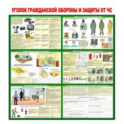 Стенд "Уголок Гражданской Обороны и защиты от ЧС"